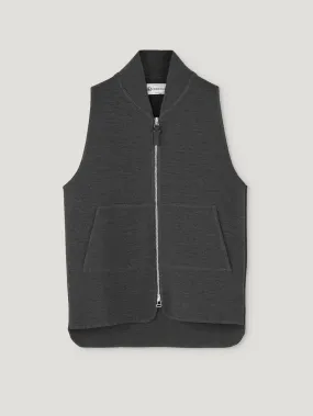 Anthracite Wool Drop Back Car Vest