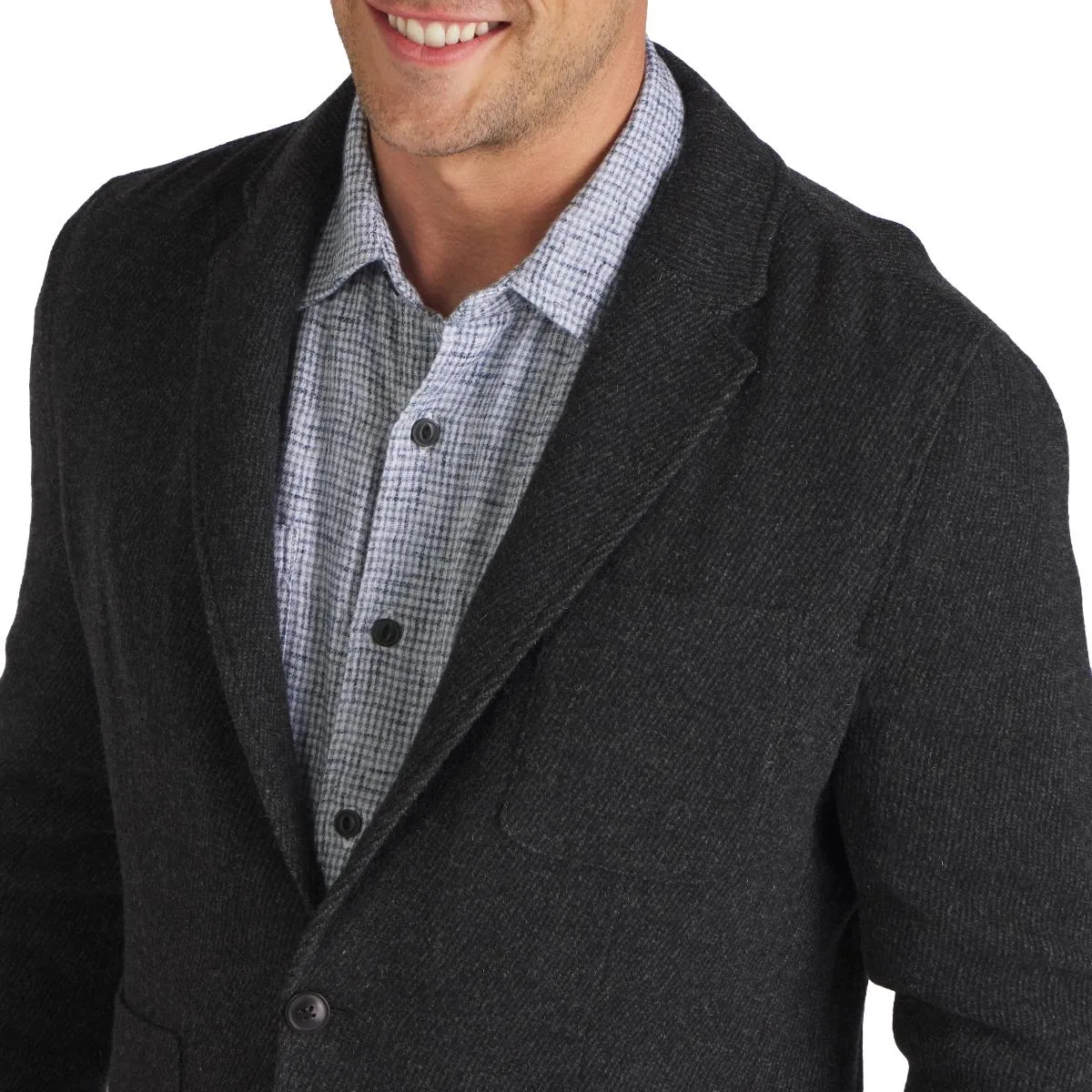 Hutton Wool Twill Sport Coat Charcoal