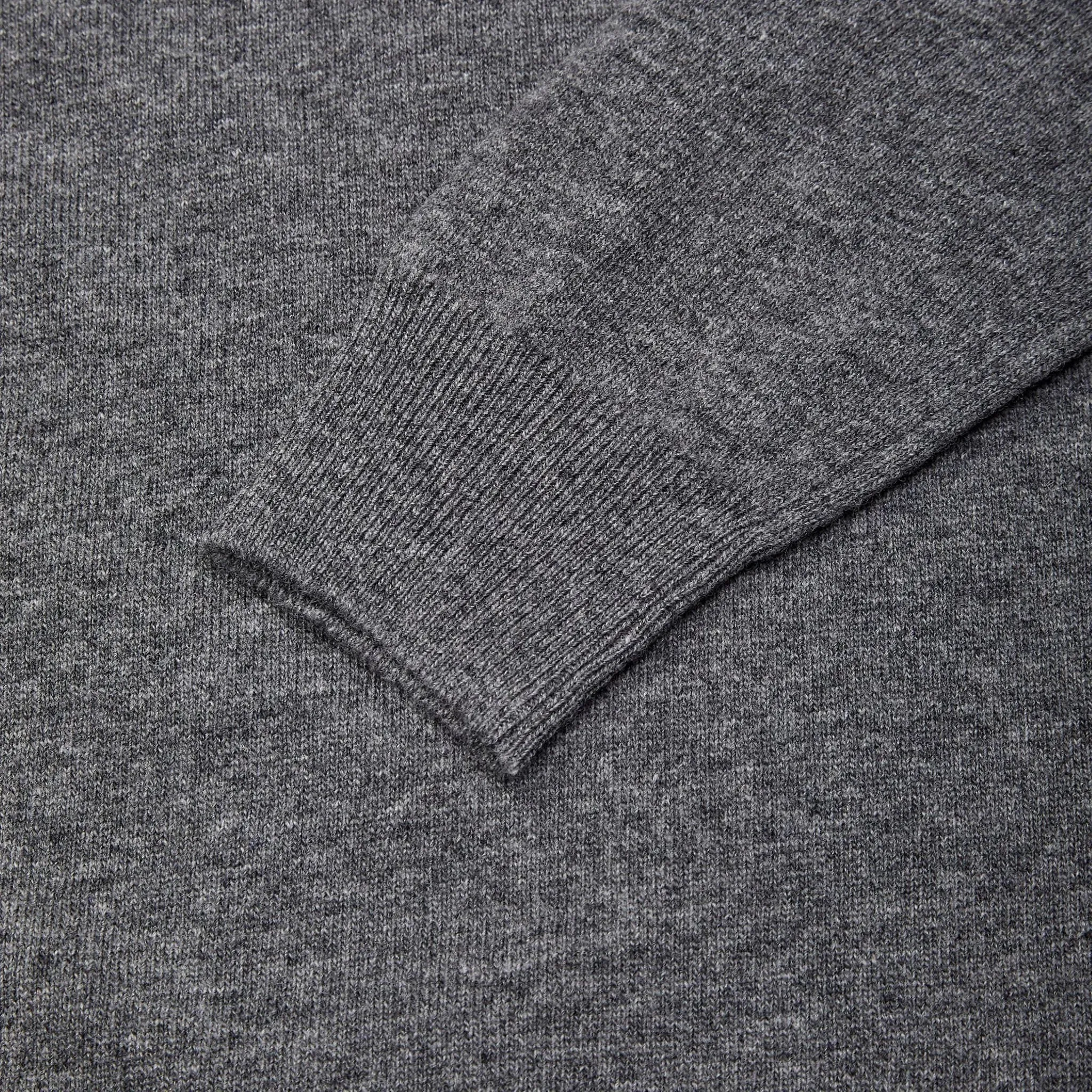 Superfine lambswool crew neck in grey mélange