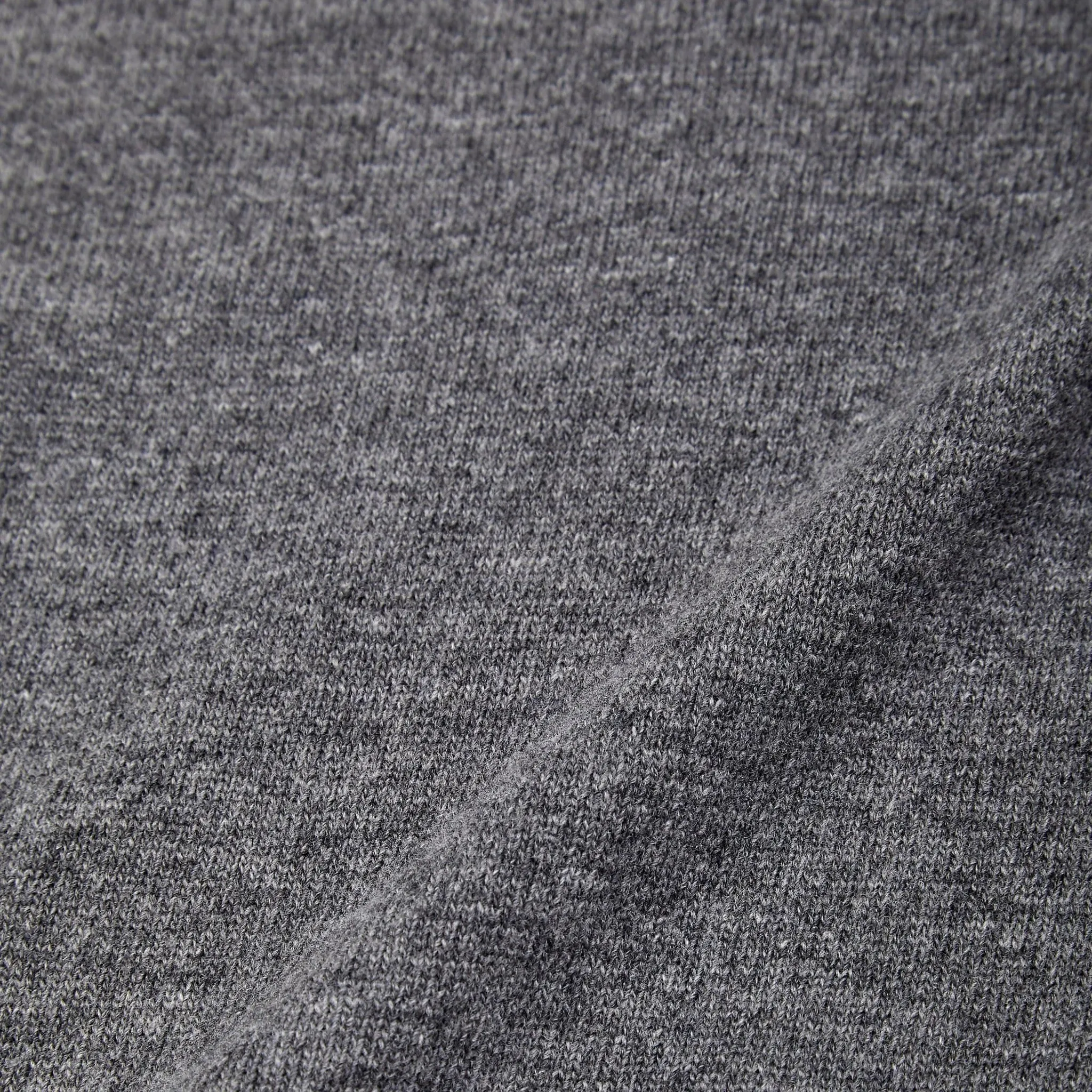 Superfine lambswool crew neck in grey mélange