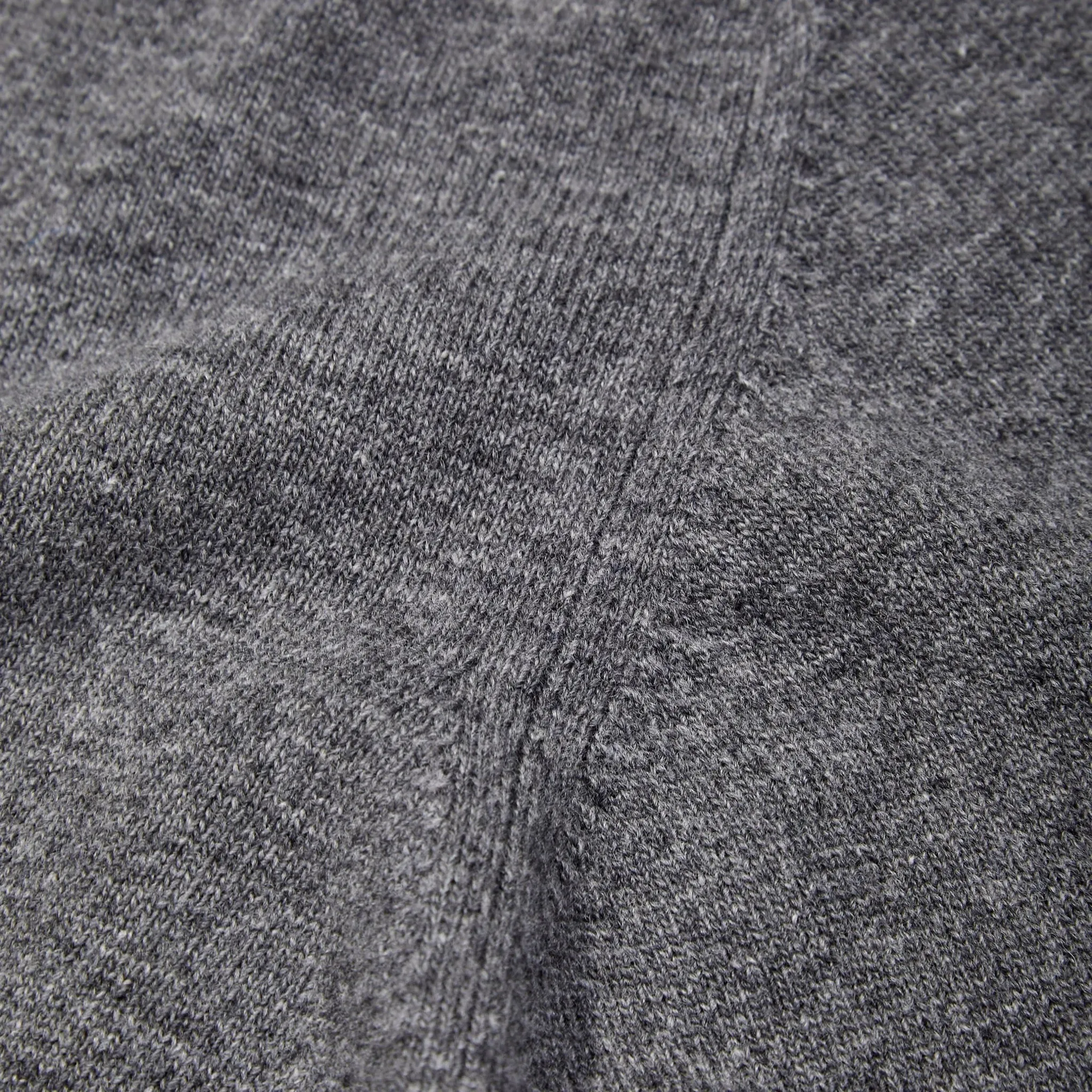 Superfine lambswool crew neck in grey mélange