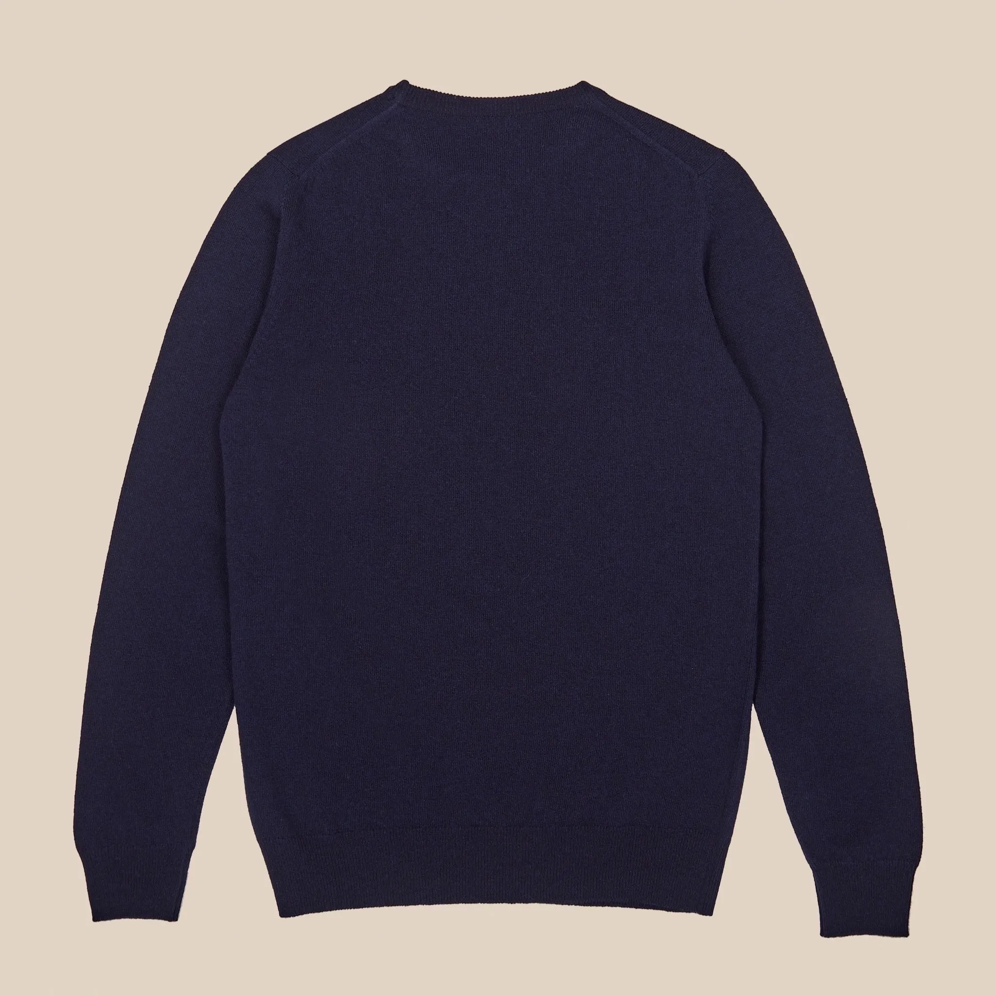 Superfine lambswool crew neck in navy