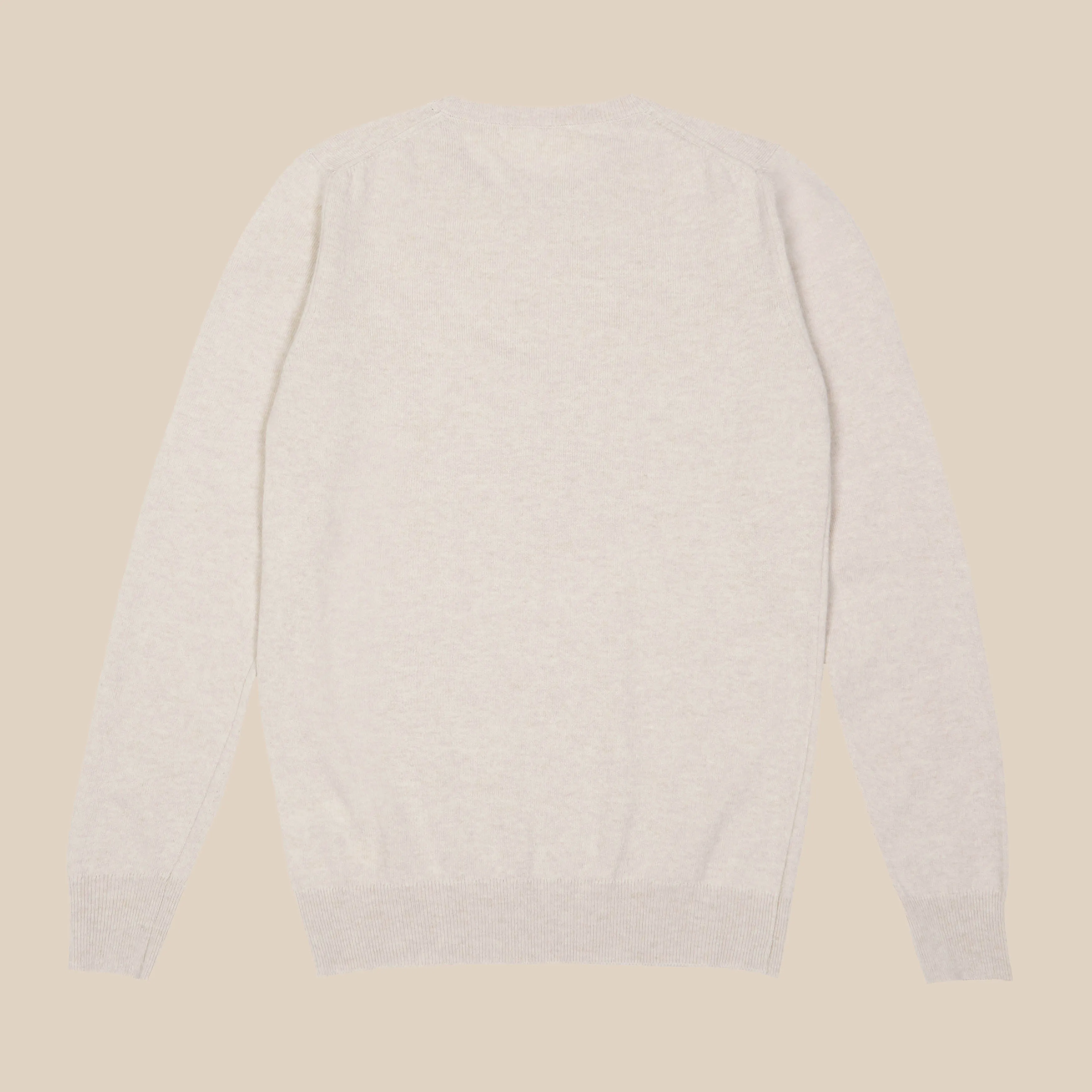 Superfine lambswool crew neck in oatmeal