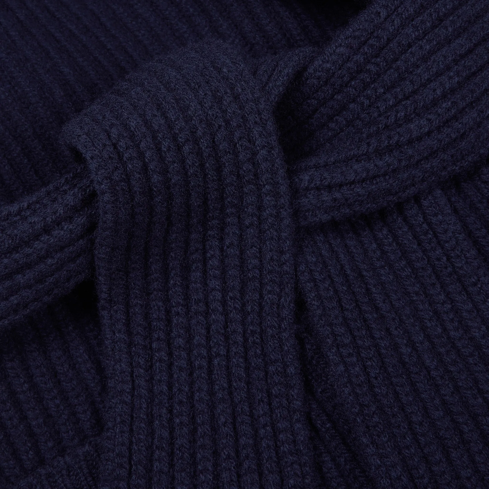 Superfine lambswool shawl coat in navy