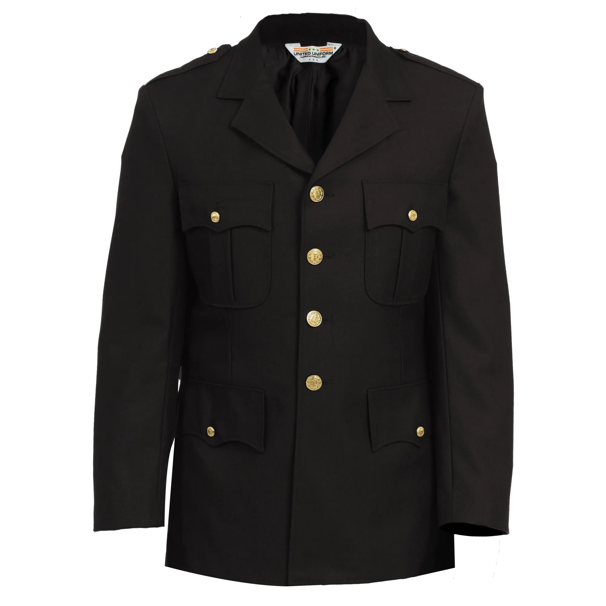 United Uniforms Single Breasted Class A Dress Coat - 100% Polyester Elastique Weave