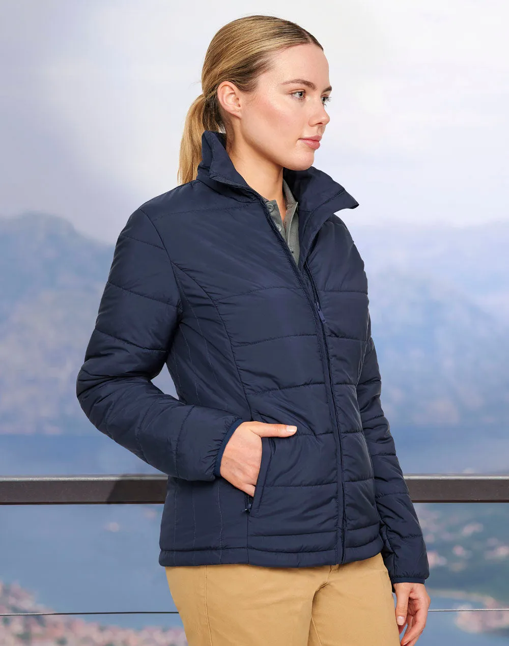 Womens Sustainable Insulated Puffer Jacket (3D Cut) (WS-JK60)